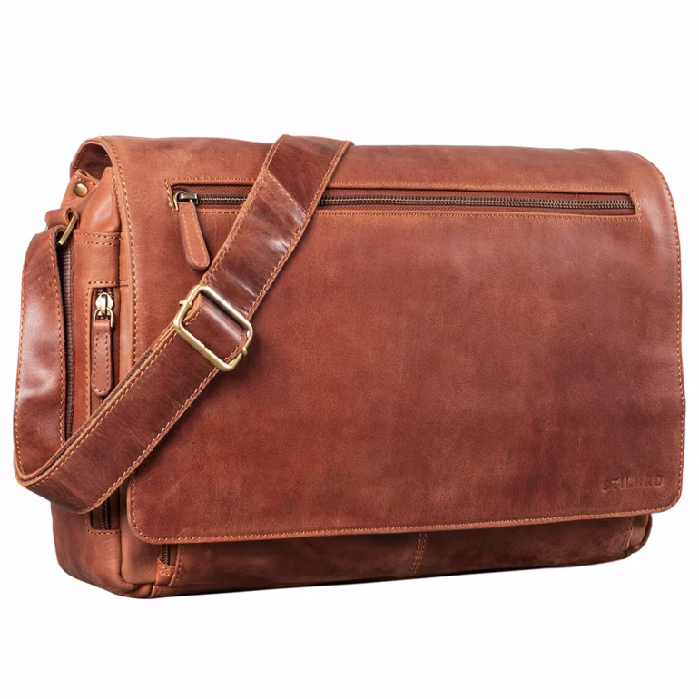 "Jan" Bolsa De Cuero Para Laptop 15,6" Para Hombre Y Mujer De Hombro