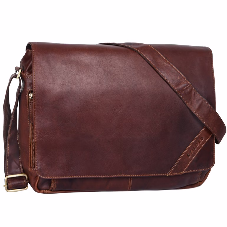 "Nick" Bolso De Cuero Para Hombre Y Mujer Unitasca 15,6"