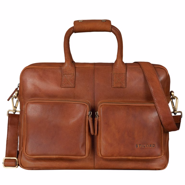 "Henri" Maletín De Cuero Oficina 15 6 Vintage Para Portátil Hombre