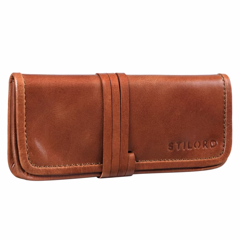 „Lenny“ Estuche De Cuero Vintage Pequeño Porta Plumas Y Estuche Cuero
