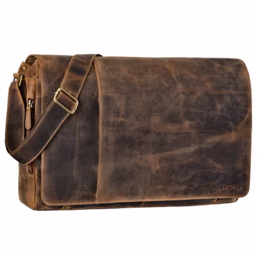 "Maximus" Bolso De Cuero XXL Hombre Grande Vintage Para Universidad