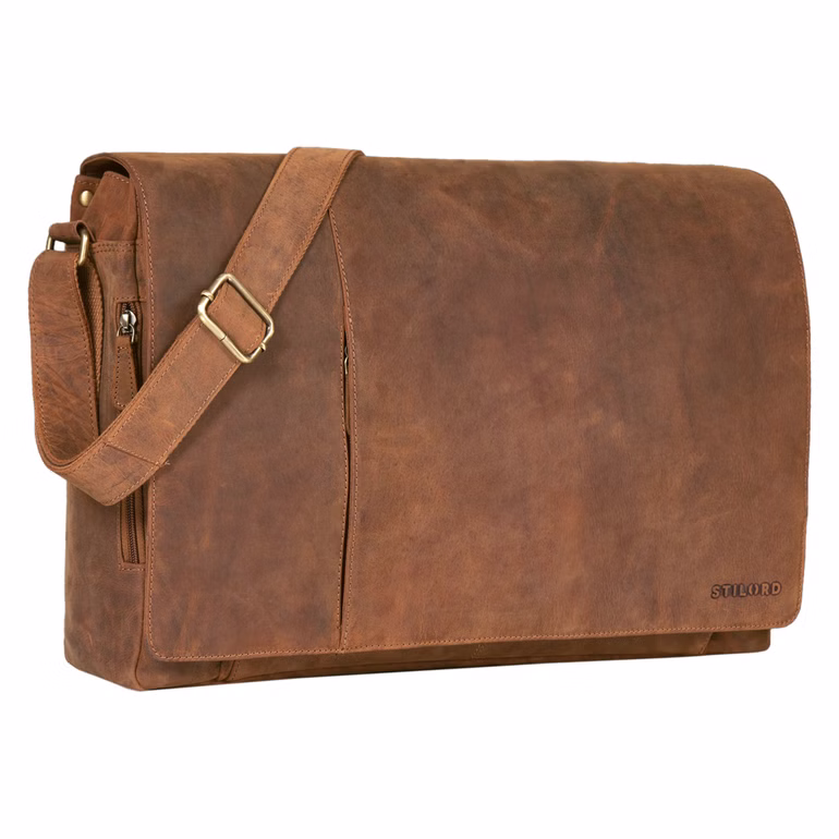 "Maximus" Bolso De Cuero XXL Hombre Grande Vintage Para Universidad