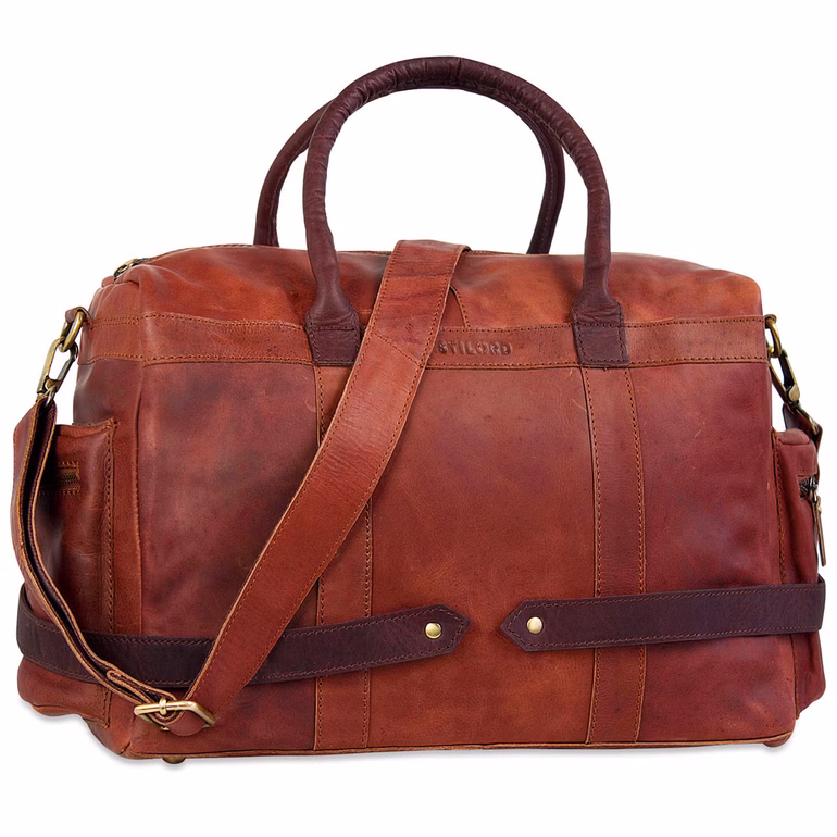 "Travis" Bolsa de viaje de piel vintage