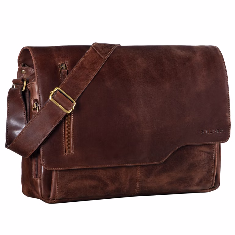 "Marlon" Bolsa De Cuero  Hombre Business Universidad Oficina Vintage