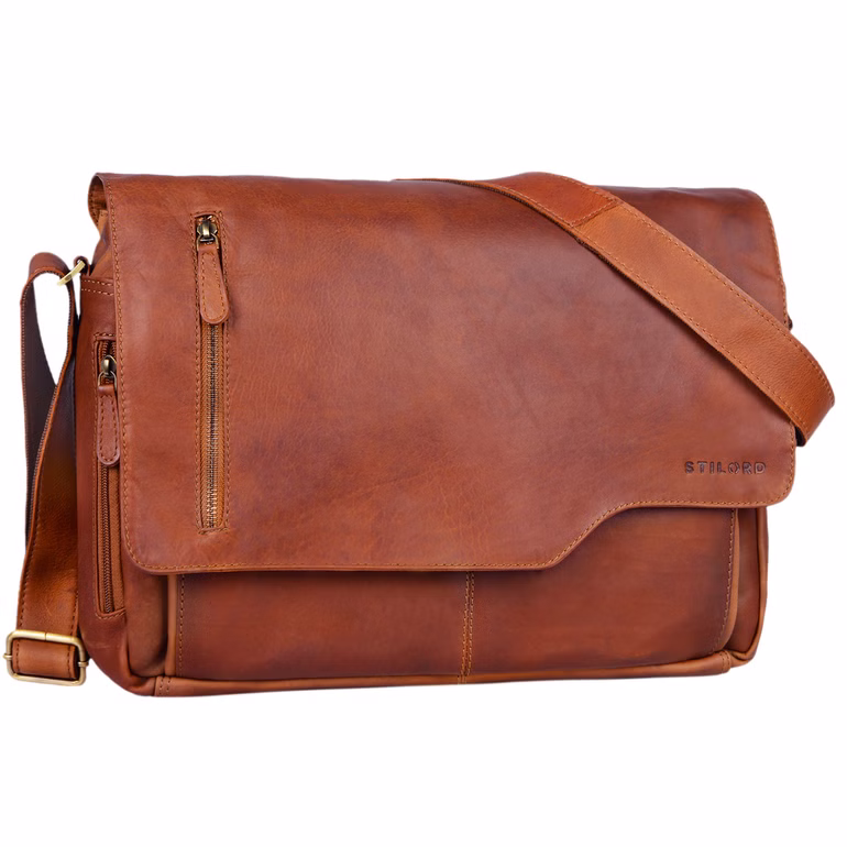 "Marlon" Bolsa De Cuero  Hombre Business Universidad Oficina Vintage
