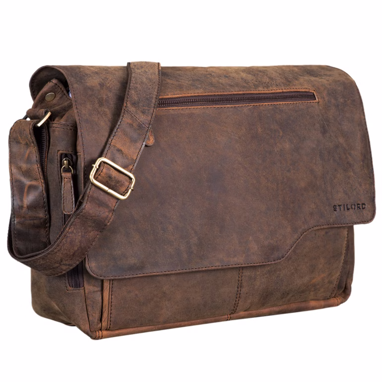 "Marvin" Bolsa De Cuero De Hombro Diseño Vintage Moderno