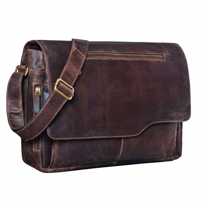 "Marvin" Bolsa De Cuero De Hombro Diseño Vintage Moderno