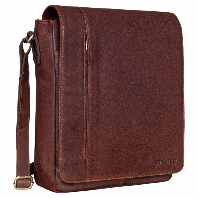 "Paul" Bolso de mensajero de cuero vintage