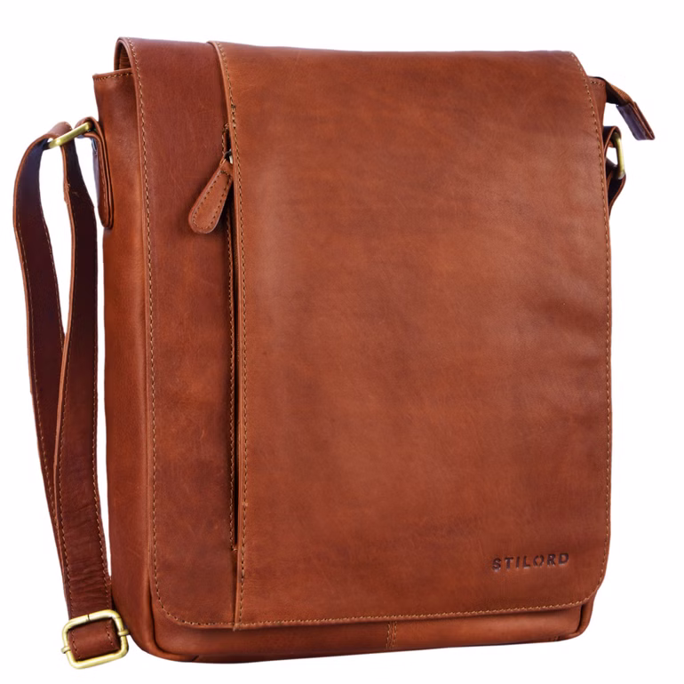"Paul" Bolso de mensajero de cuero vintage