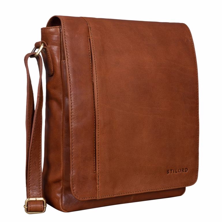 "Paul" Bolso de mensajero de cuero vintage