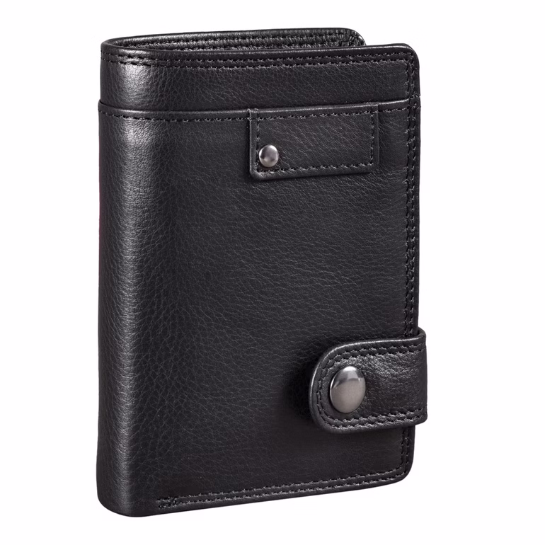 "Milo" Billetera Cuero Vintage Hombre Vertical Con Broche