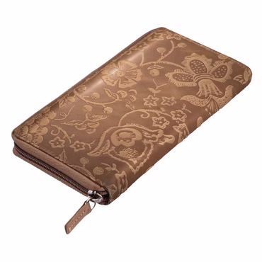 "Aurelia" Cartera De Cuero Mujer Vintage Con Estampado Floral "Aurelia" Cartera De Cuero Mujer Vintage Con Estampado Floral