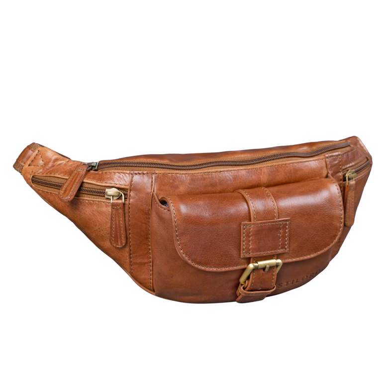 "Sam" Riñonera de piel vintage