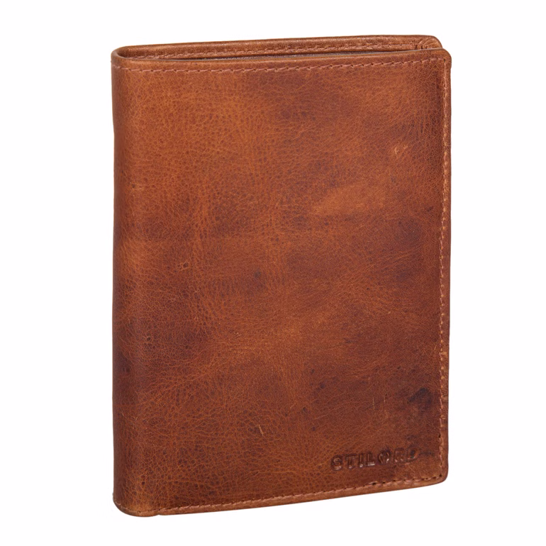 "Emil" Cartera Hombre Cuero RFID Formato Vertical Con Monedero