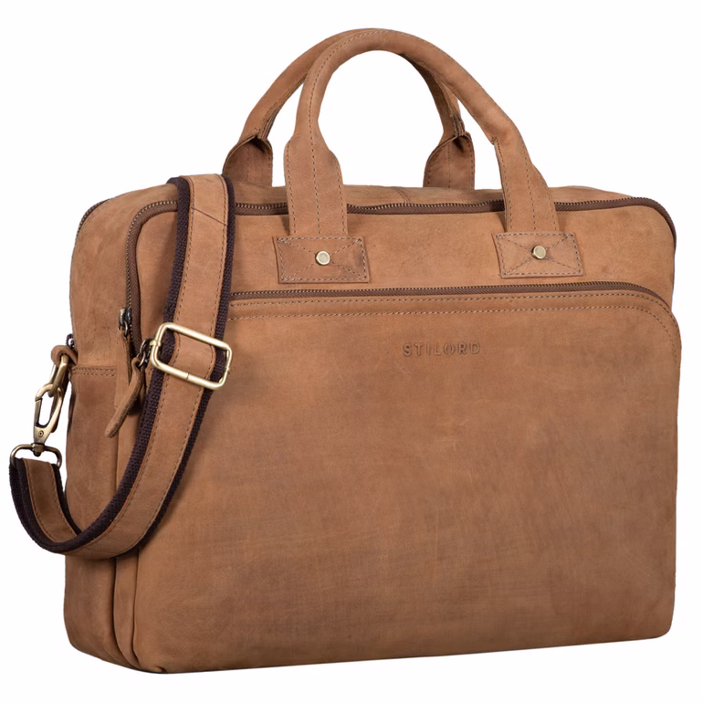 "Hector" Bolso Grande Hombre Cuero Vintage Maletín De Negocios