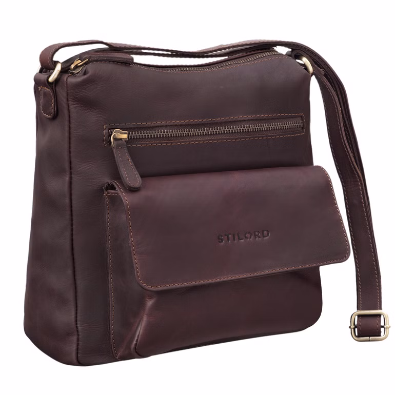 "Mira” Bolso mediano de cuero para hombre y mujer
