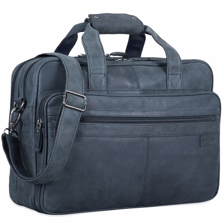 "Atlantis" Maletín De Cuero Grande Vintage Para Maestro Bolsa Trabajo