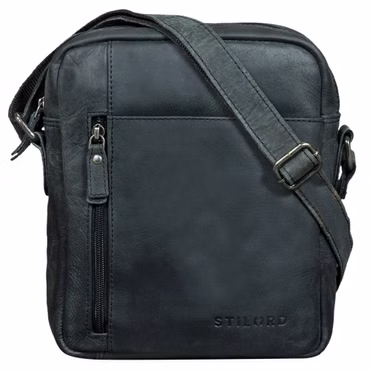 "Quentin" Bolso de Cuero para Hombre Pequeño Tipo iPad Bandolera