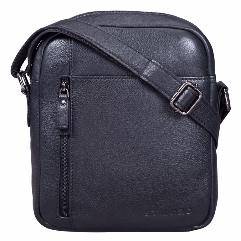 "Quentin" Bolso de Cuero para Hombre Pequeño Tipo iPad Bandolera