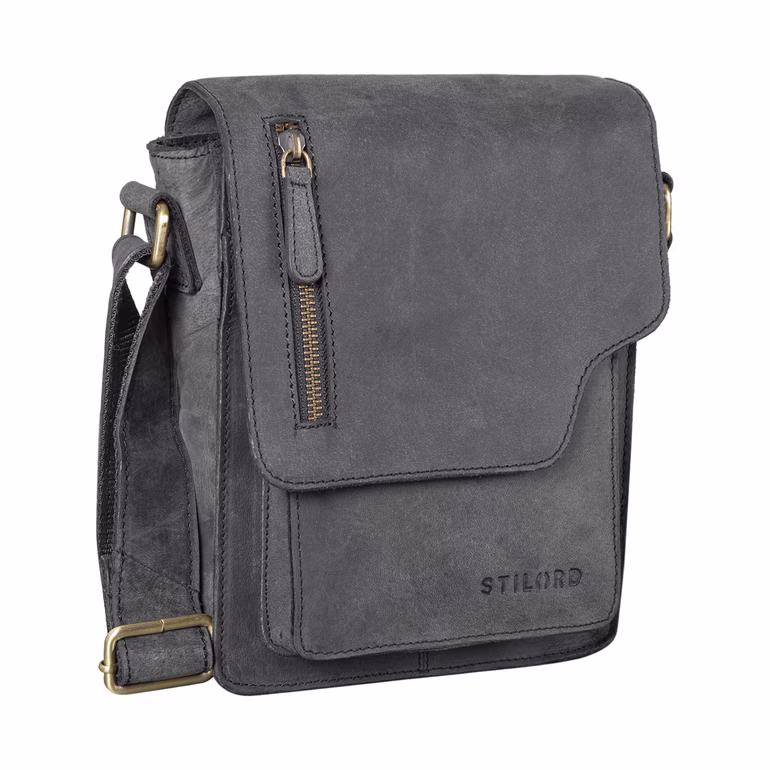 „Pete“ Bandolera De Cuero Hombre Pequeña Vintage Messenger Bag